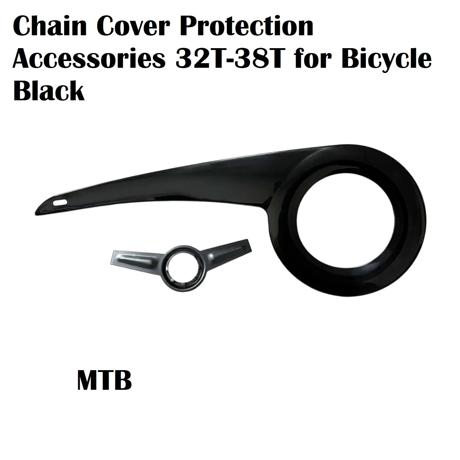 Bicycle Chain Guard Cover Case 24 26 Inch Easy Installation Lightweight Bicycle Components Chain Cover Protection Accessories 32T 38T for Bicycle Black thumbnail 3