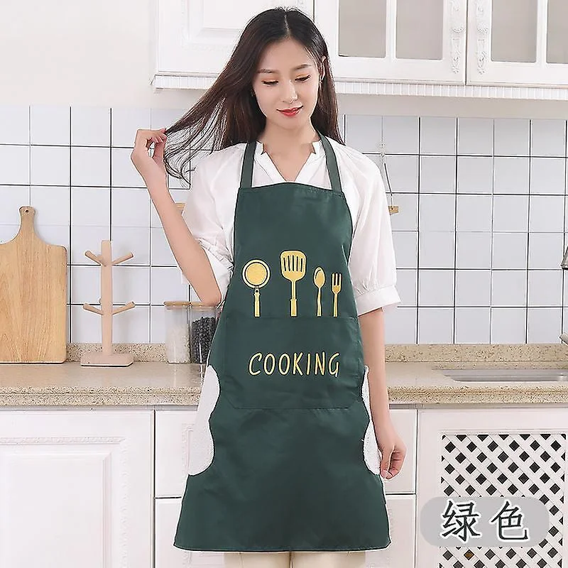 Kitchen Cooking Apron, Waterproof & Anti-Oil Polyester Kitchen Apron, Restaurant Apron for Chef Cooking thumbnail 2