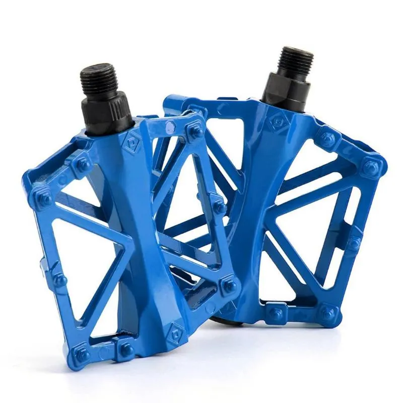 1Pair Bicycle Pedals Mountain Bicycle Aluminum Alloy Footrest Cycling Flat Pedals Basikal Alloy Besi Pedal Part M3 thumbnail 2