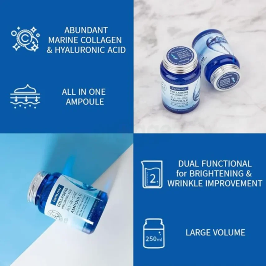 FARM STAY Collagen & Hyaluronic Acid All In One Ampoule 250 ml thumbnail 5