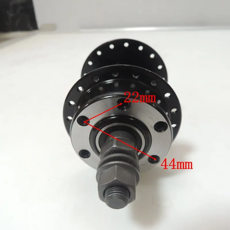 Steel Sealed Bearings 36 Hole Disc Brake Solid Axis Mountain Bike Hubs 2pc 1