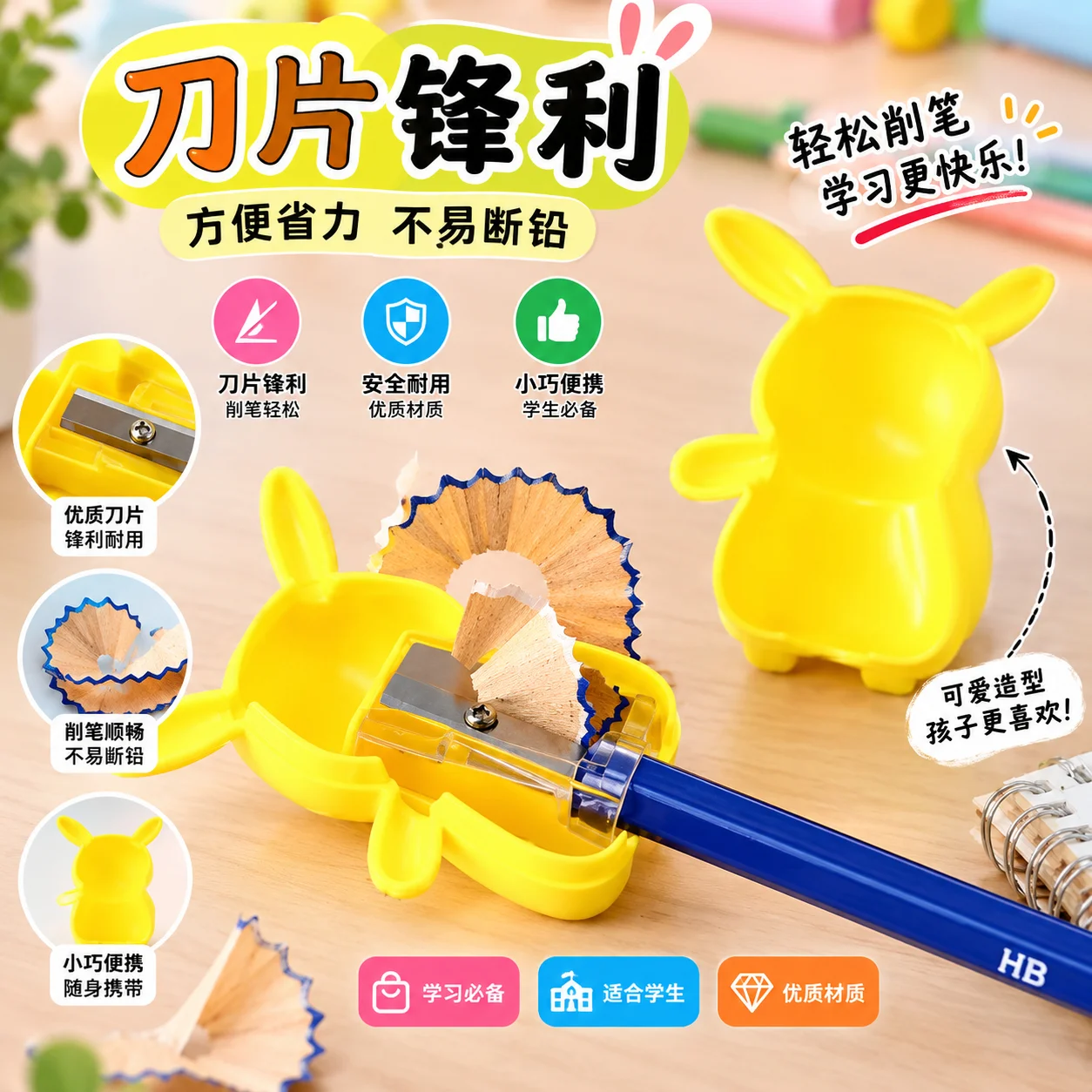 Pokemon Pikachu Sharpener - Stationary Cute Cartonn Sharpner thumbnail 2