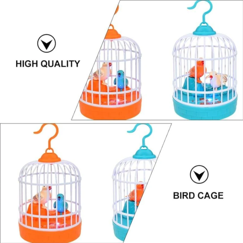 Talking bird, Bird Singing Toys, Mini Voice Control Induction Small Bird Cage Toys 3