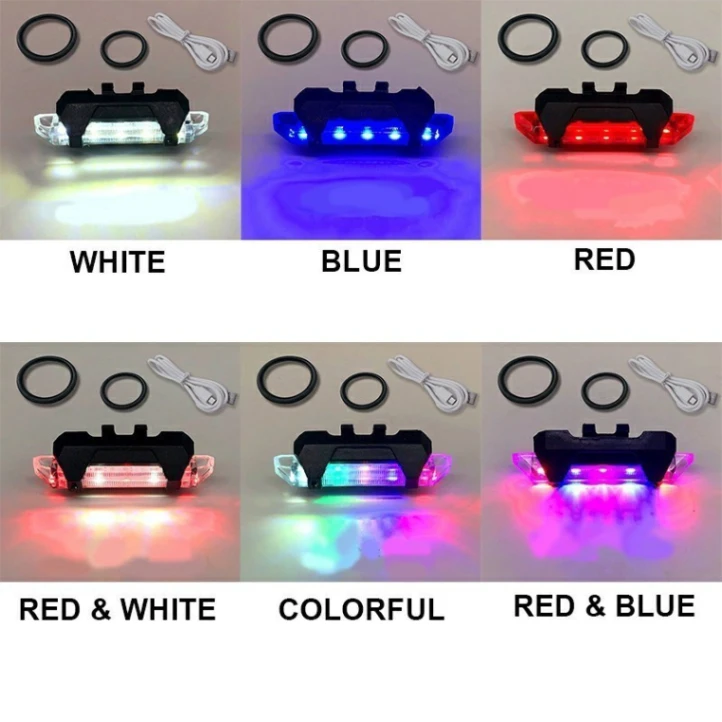 USB Rechargeable Bike Tail Light Ultra Bright Waterproof LED Rear Lamp for Night Cycling,MTB,Road,Commuter Safety thumbnail 2