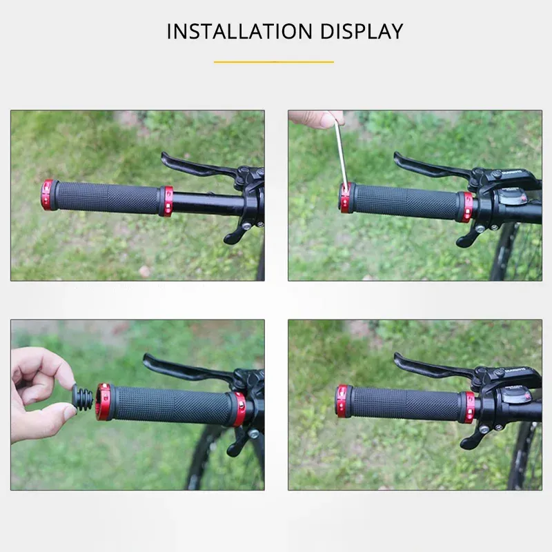 Pair Cycling Lock on Anti Slip Bicycle Handlebar Handle Grips for MTB BMX thumbnail 3