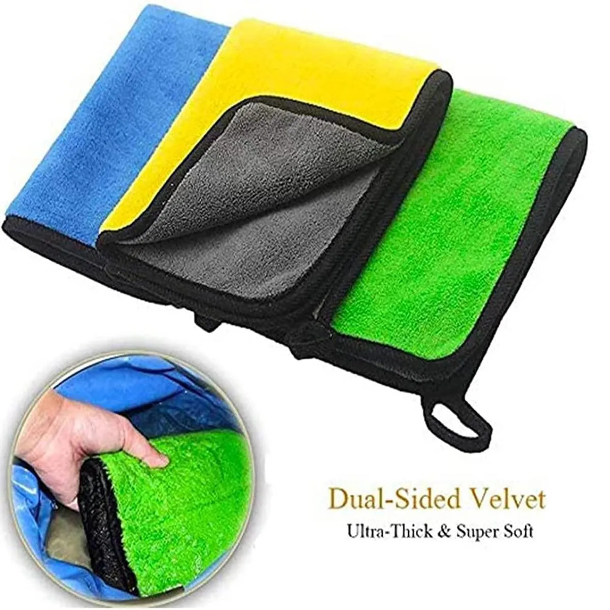 Microfiber Car Cleaning and Washing Towel Motorcycle Car Wash Dry Cleaning Polish Soft Microfiber Towel thumbnail 1