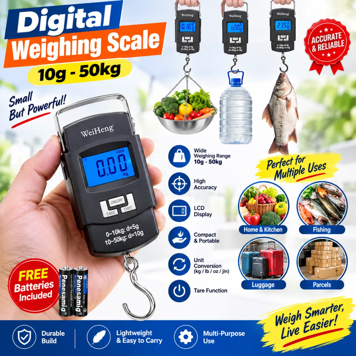 Digital Hanging Weight Scale Portable Hanging Electronic Hook Scale thumbnail 2