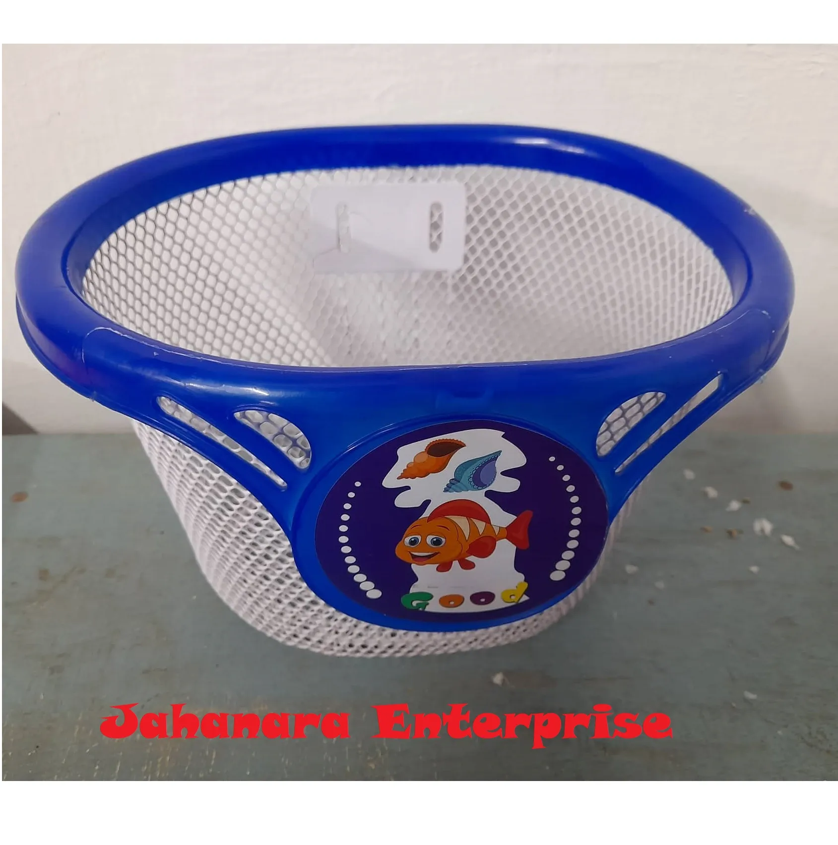 Bicycle Plastic Iron Basket For Kids Bike Accessories Red blue 1