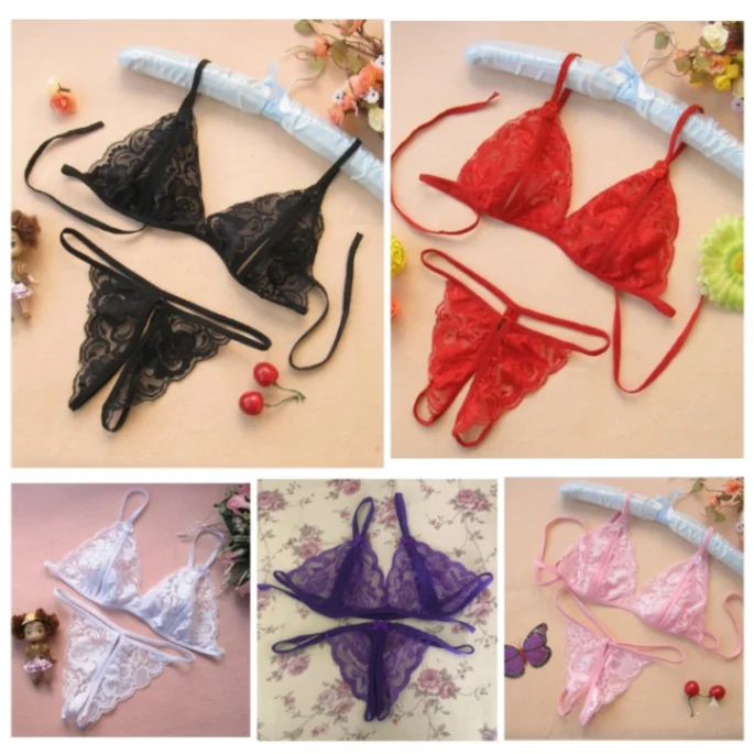 SexyButterfly Lace Net Bikini Set thumbnail 1