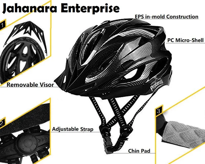 Bicycle Helmet with Adjustable Lightweight Mountain Bike Racing Helmet for Men and Women thumbnail 3