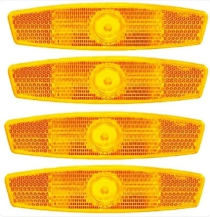 Bicycle Wheel Reflector 4 PCS Front Rear Cycle Reflector Light Bicycle Accessories thumbnail 2