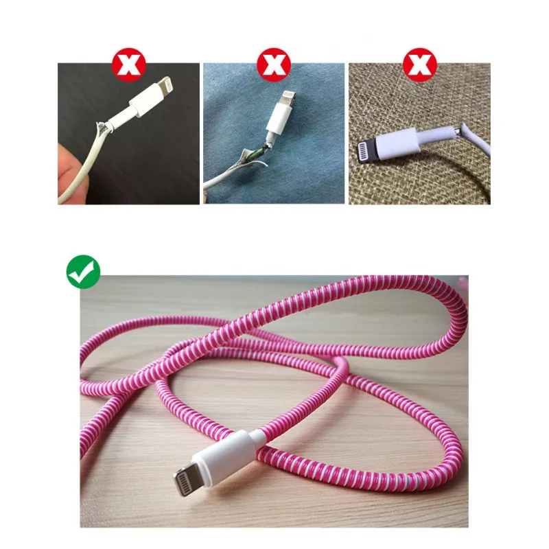 USB Charging Cable Bobbin Winder Data Line Earphone Cover 1.4m 1