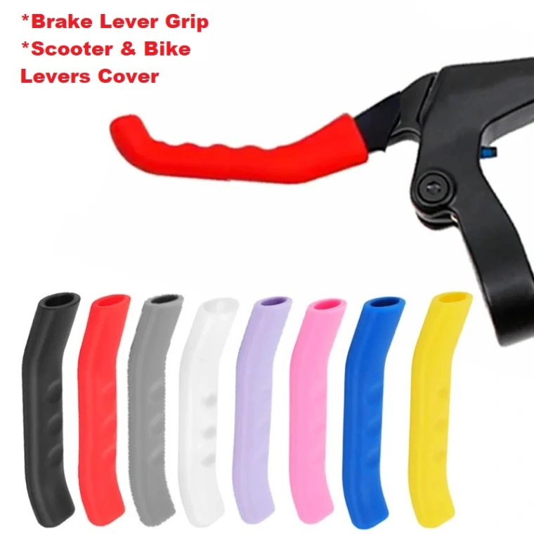 Brake Lever Grip Purple Red Blue Green Pink Silicone Protector For Mtb Bmx Scooter Bike Levers Cover Bicycle Accessories 2