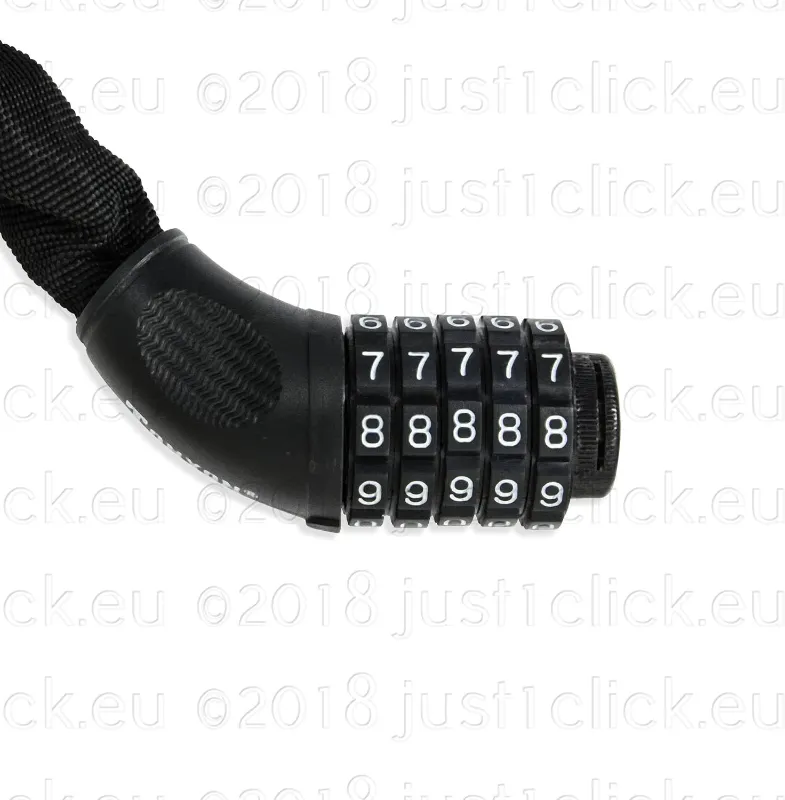 Password Chain Lock, 90 cm Long, Frame Protection, 5 Digit Combination Lock for Bicycle, Motorcycle, Boat, Black thumbnail 2