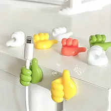 5 Pcs Adhesive Thumb Cable Clip Key Hook Wall Hangers Earphone Cable Organizer Holder Desktop Cord Wire Clips Keeper Multi-Function 2