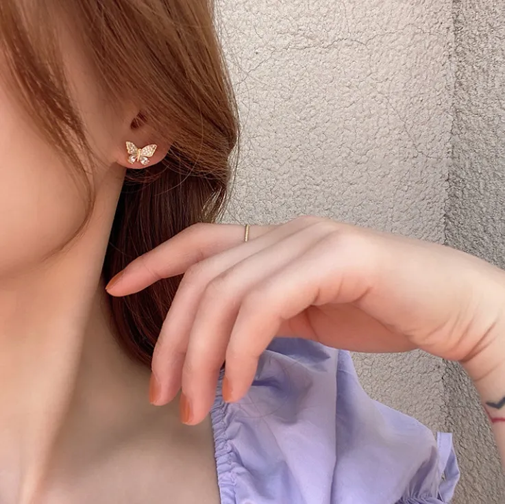 Butterfly Drop Earrings For Women Vintage Jewelry Modern Party Wedding Bridal Accessories Trendy Dangle Earrings thumbnail 3
