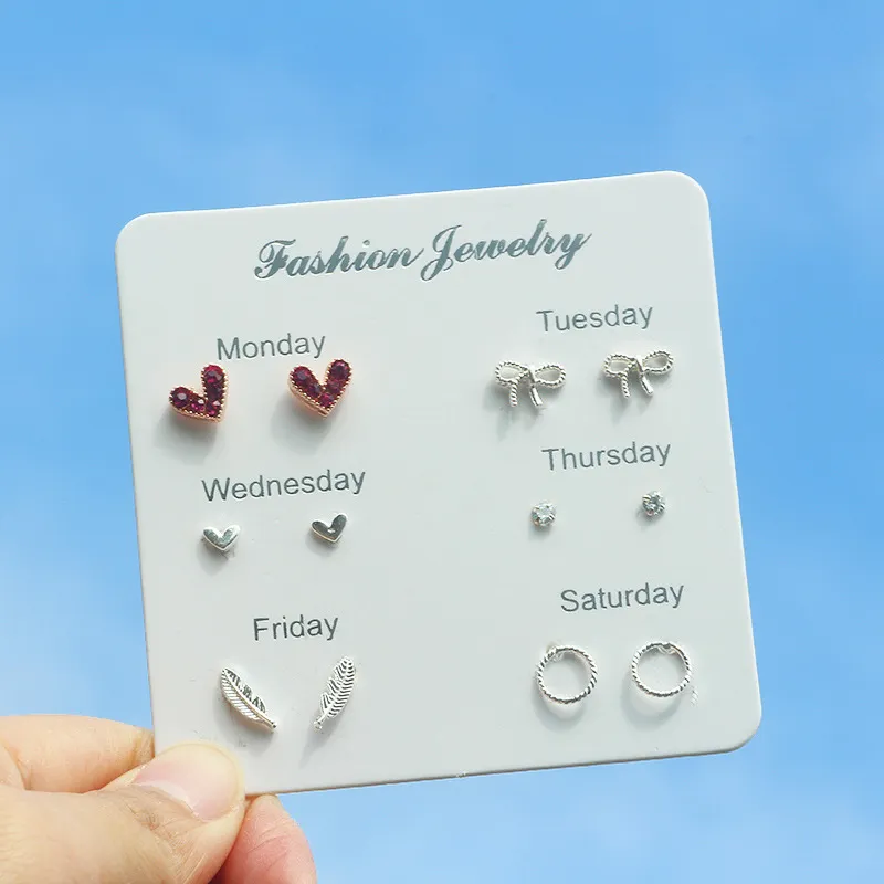 Week Earring Set Beaded Earings Ins Girl 2