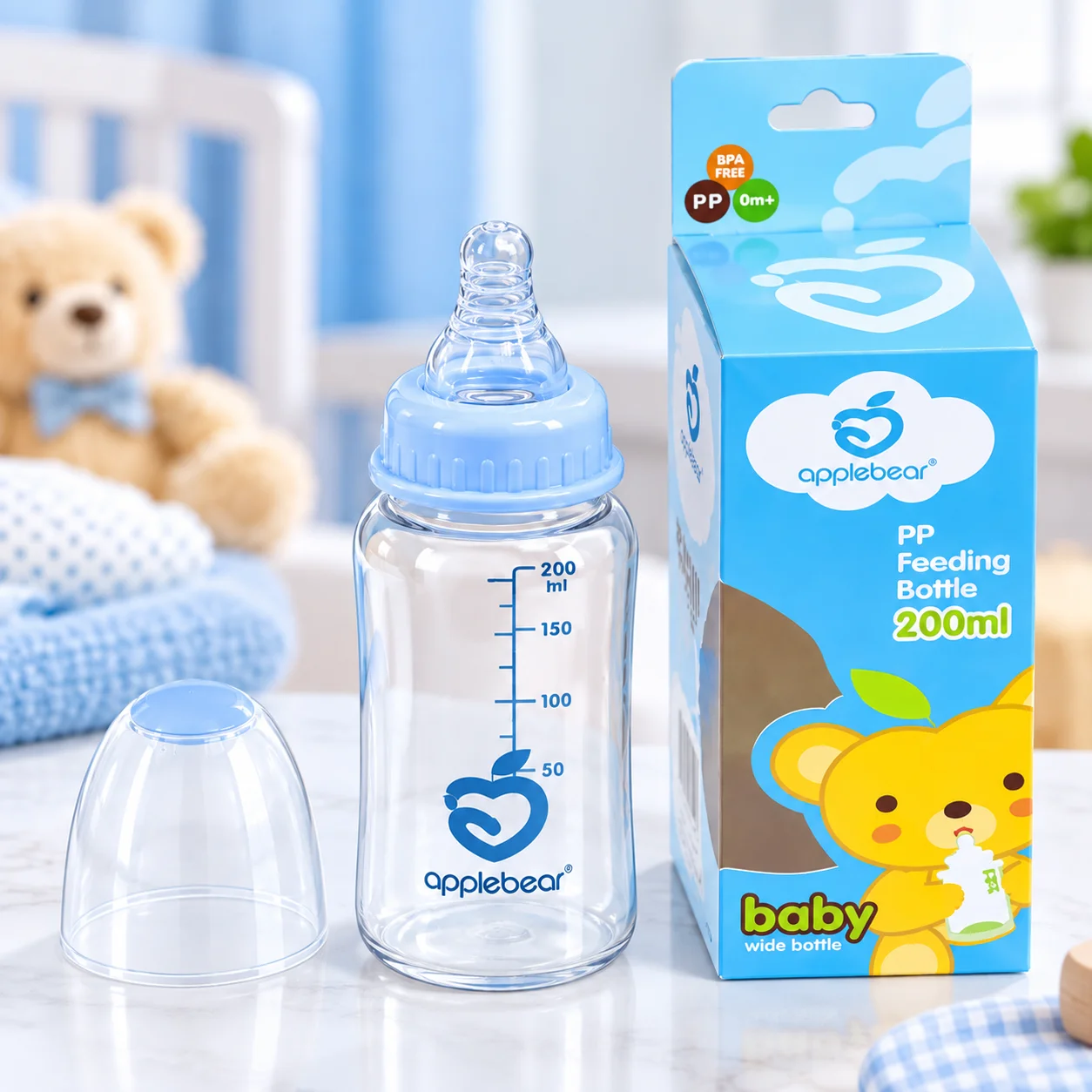 Apple Bear (200ml) Baby Feeding bottle, Baby Feeder, Baby Mumpot 2