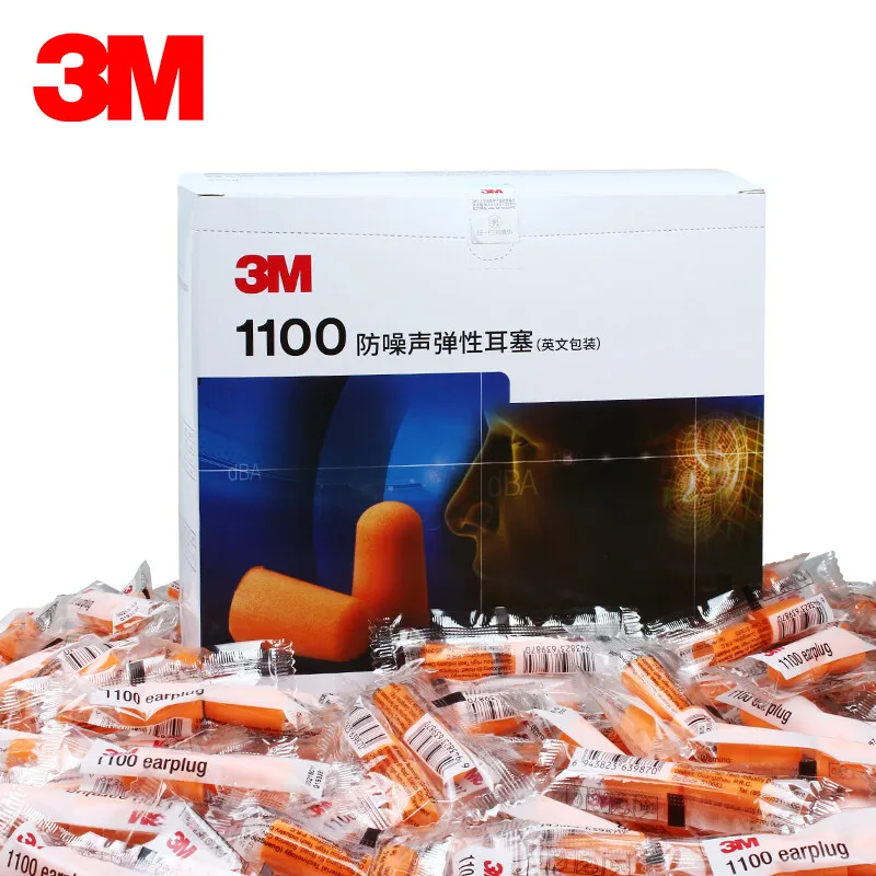 Pu Foam Anti-noise Waterproof Earplugs Soundproof Sleep Earmuffs Good 3M1100 professional noise reduction sound earplugs anti-noise learning to sleep with sleep 6
