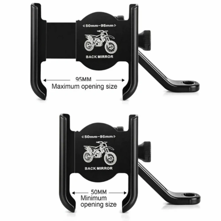 Universal Metal Bike Phone Rack Aluminum Alloy Bicycle Mobile Phone Holder Motorcycle Bike Handlebar Looking Glass Mount 4