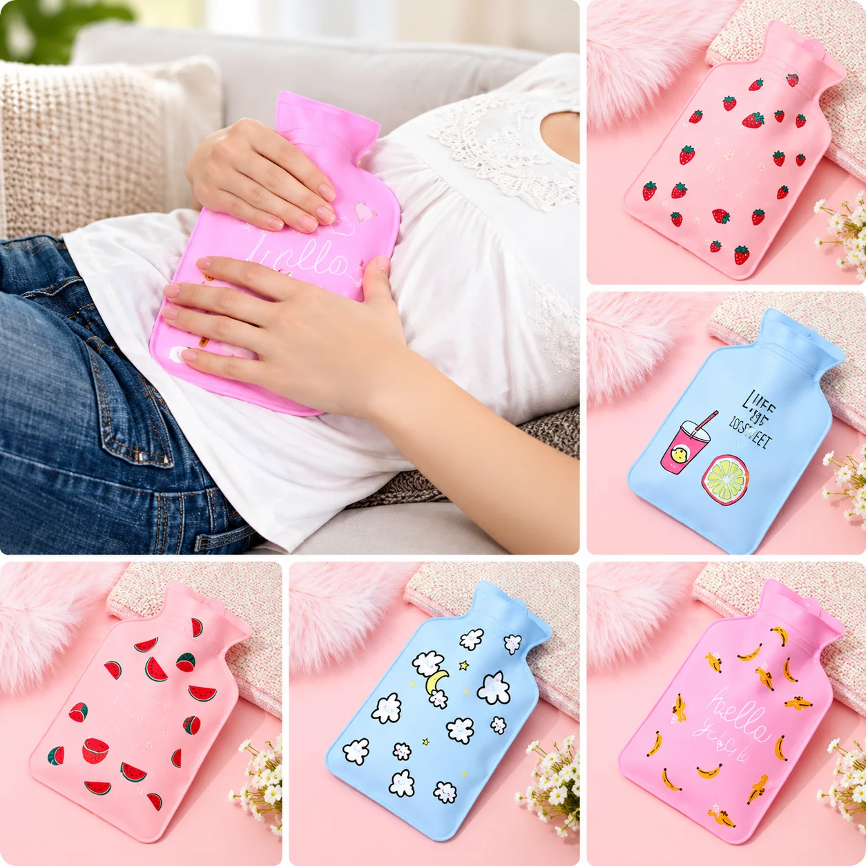 Hot Water Bottle for Body Warmth & Heat Therapy | Reusable Hot Water Bag thumbnail 3