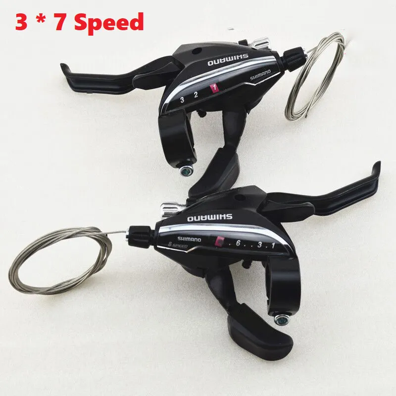 2 Pcs (3×7) Speed Shift Lever & Brake Lever Conjoined DIP 21-Speed MTB Mountain Bike Shifter ST EF500 EF51 thumbnail 3