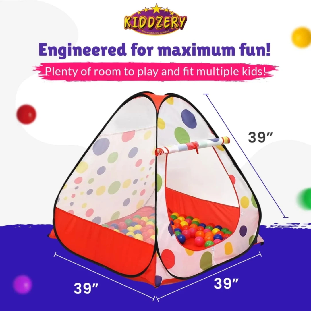 (Ball Pit) Tent Play House - 50 Balls, Play Ball House, Children's Magic Game House thumbnail 6