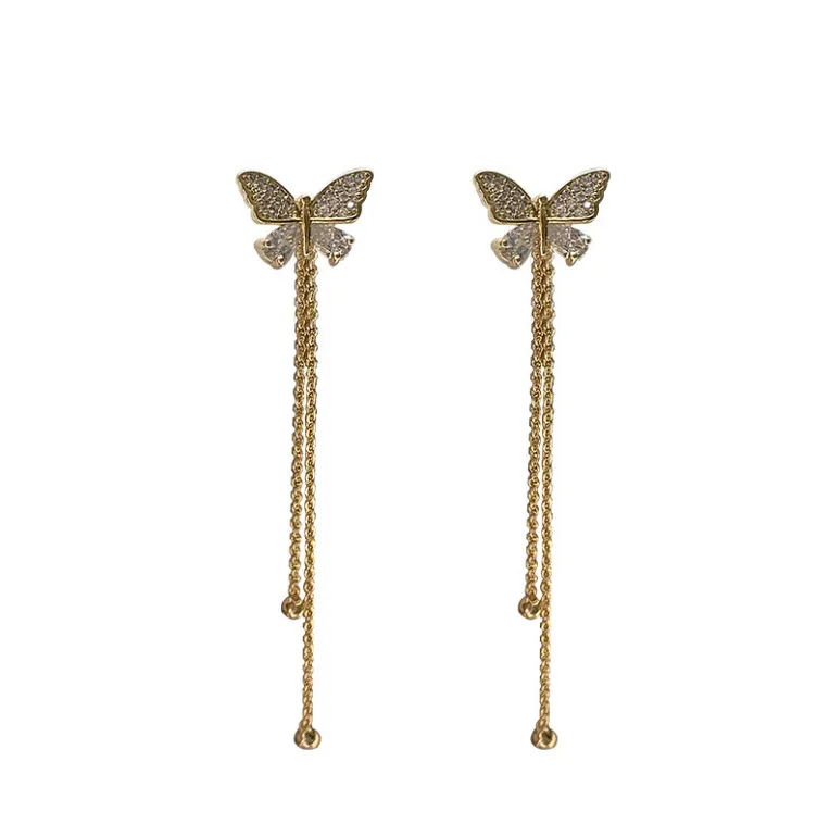 Butterfly Drop Earrings For Women Vintage Jewelry Modern Party Wedding Bridal Accessories Trendy Dangle Earrings 4