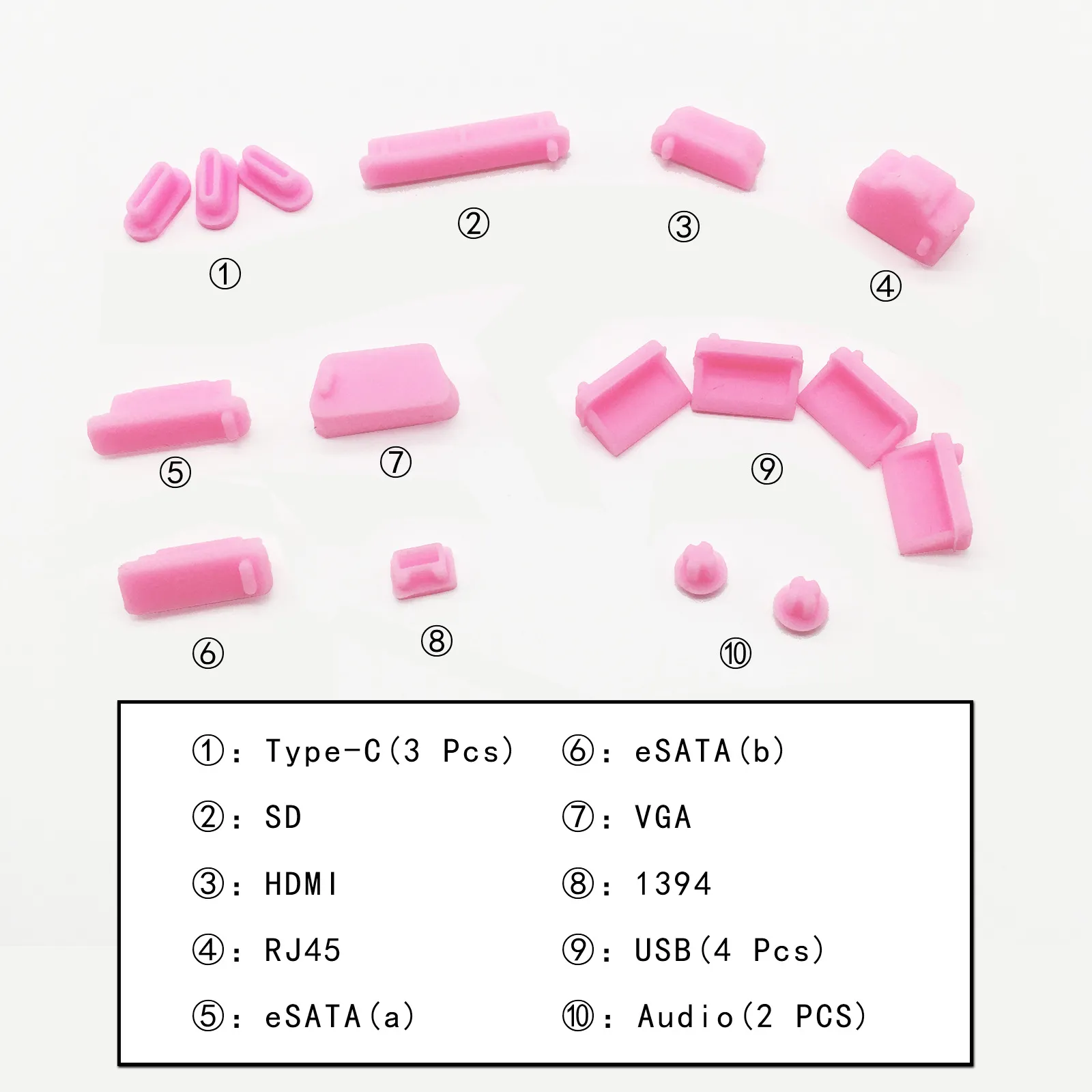 Dust Plug - 16Pcs/Set Anti Dust Plug For Laptop Silicone Cover Stopper Laptop dust plug laptop dustproof usb dust plug Computer Accessories 3