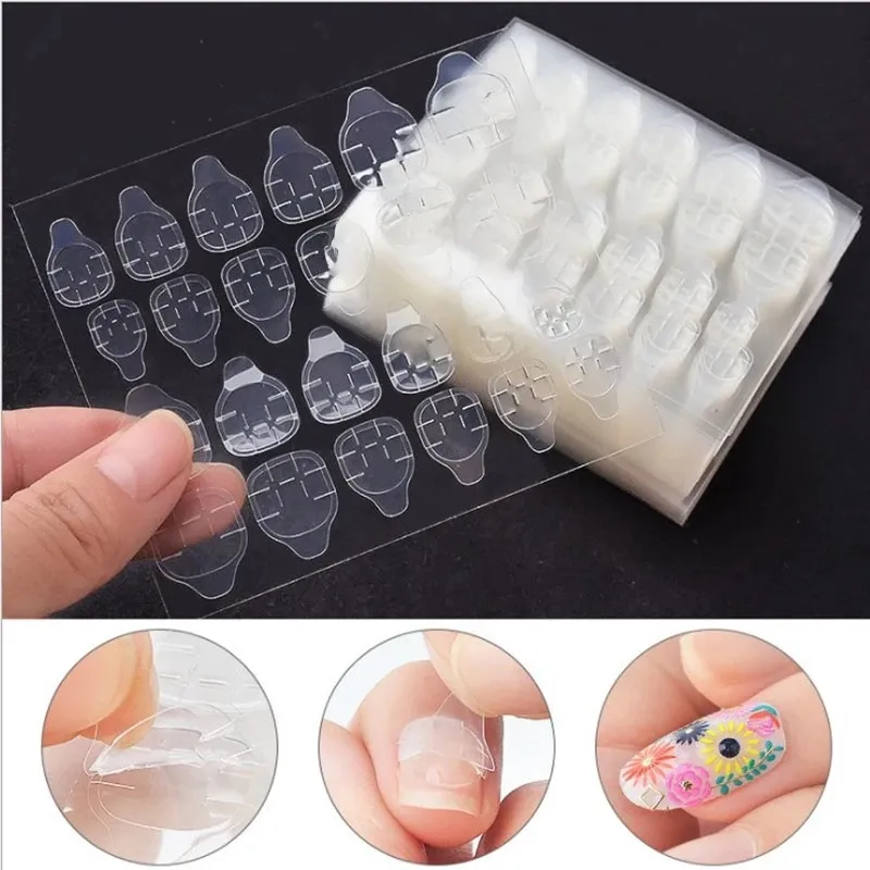48 PCS Double Sided False Nail Art Adhesive Acrylic Tape Glue Sticker thumbnail 2