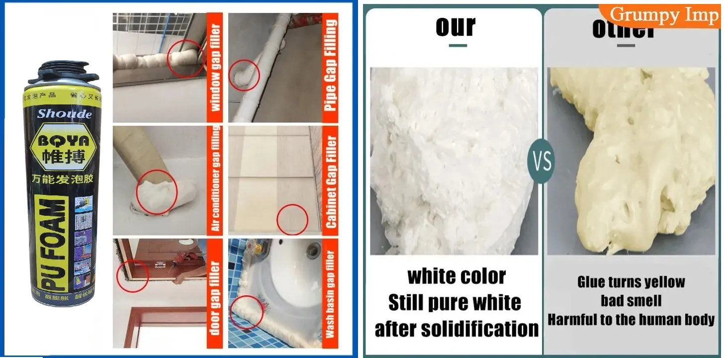 PU Foam Spray 750ml Expanding Spray Hardens In 3 Seconds PU Foam Sealant Waterproof Plugged Holes thumbnail 3