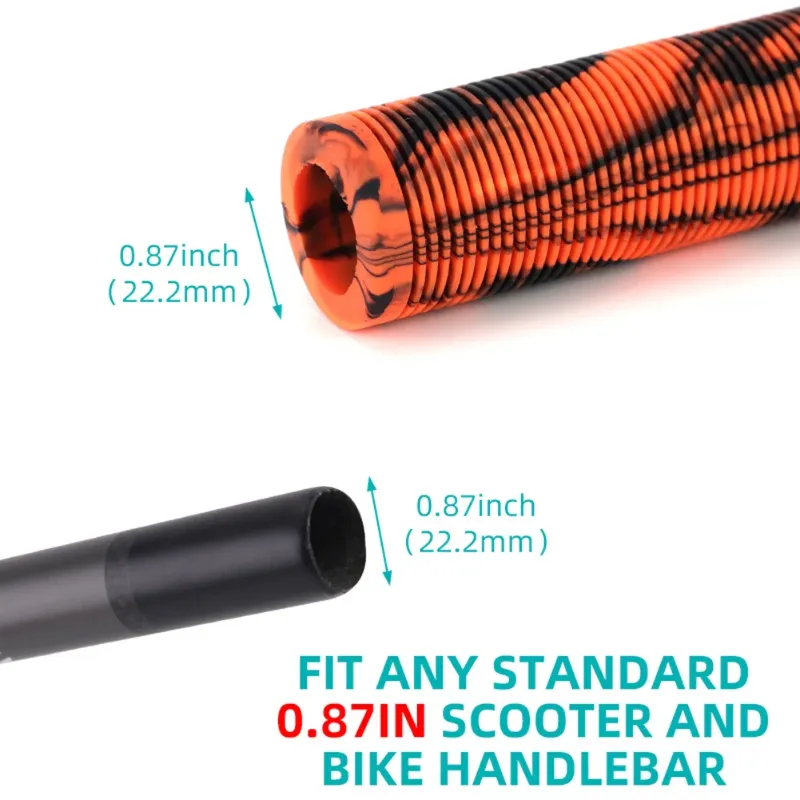 Bicycle Grips Non-Slip Soft Rubber Scooter Grips Cover With Handle Plug Cuffs For 22.2mm Scooter BMX MTB Cycling Grips Parts thumbnail 4