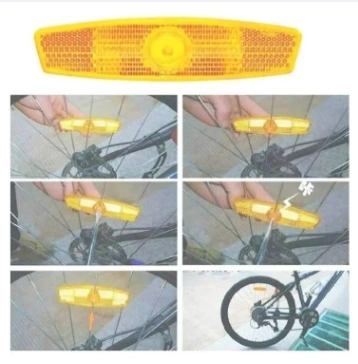 Bicycle Wheel Reflector 4 PCS Front Rear Cycle Reflector Light Bicycle Accessories thumbnail 3