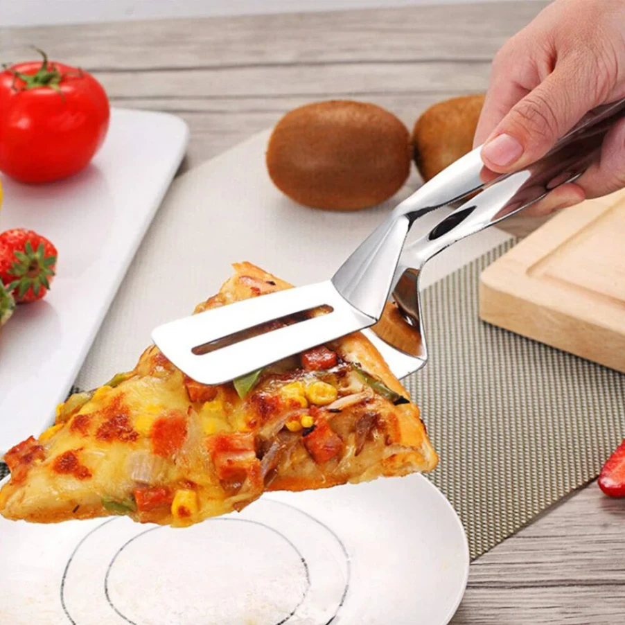 Stainless Steel Food Tongs, Barbecue Clip Frying Steak Fried Bread Egg Fried Fish Non-Stick Grill Tongs BBQ Kitchen Accessories thumbnail 4