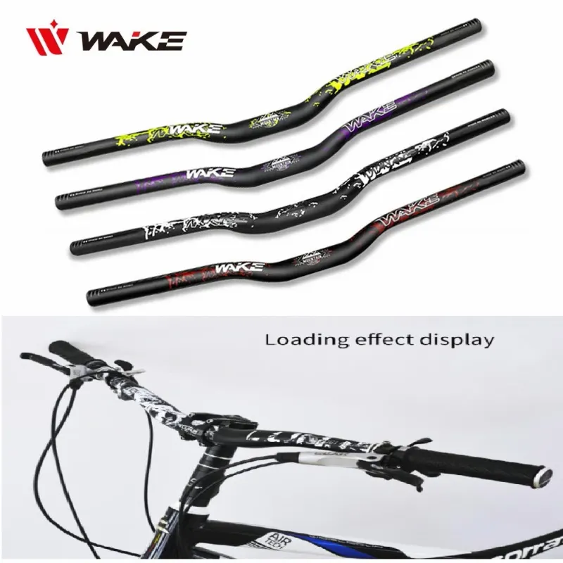 Wake Tatoo Aluminum Alloy Bicycle Handlebar MTB Handlebar Riser Mountain Bike Handlebar 780mm*31.8mm Bicycle Square Parts 1