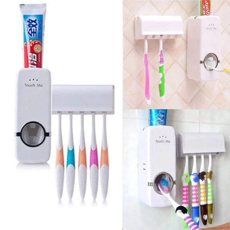 Automatic Toothpaste Dispenser With Toothbrush Holder thumbnail 4