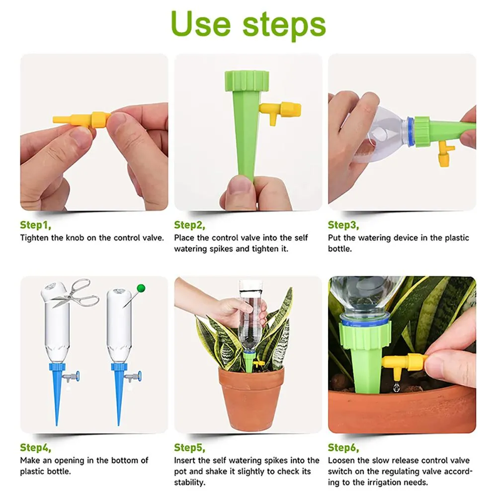 5 PCS Plant Auto Watering Spike with Control Valve Automatic Irrigation Water Spike Dripper thumbnail 6