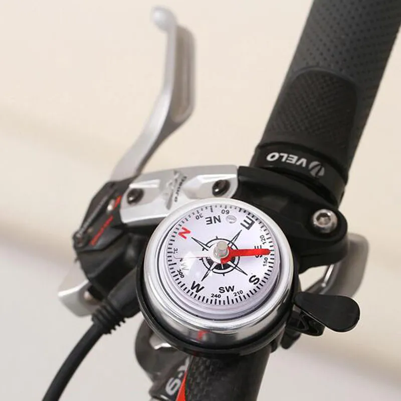 Compass Bicycle Bell Mountain Bike Aluminum Alloy Compass Bell Horn Car Bell For Bicycle Accessories 1pc thumbnail 2