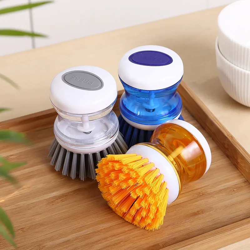 Kitchen Dispense Soap Water Dish Cleaning Brush Creative Washing thumbnail 2