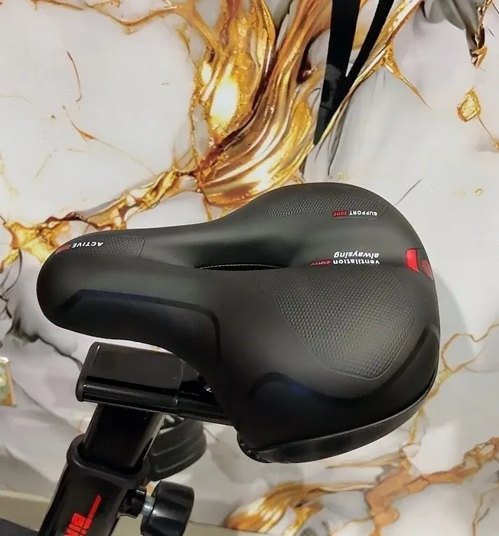 Bike Seat Saddle Dual Shock Absorbing Breathable Waterproof Universal Basikal MTB Road Bike 2