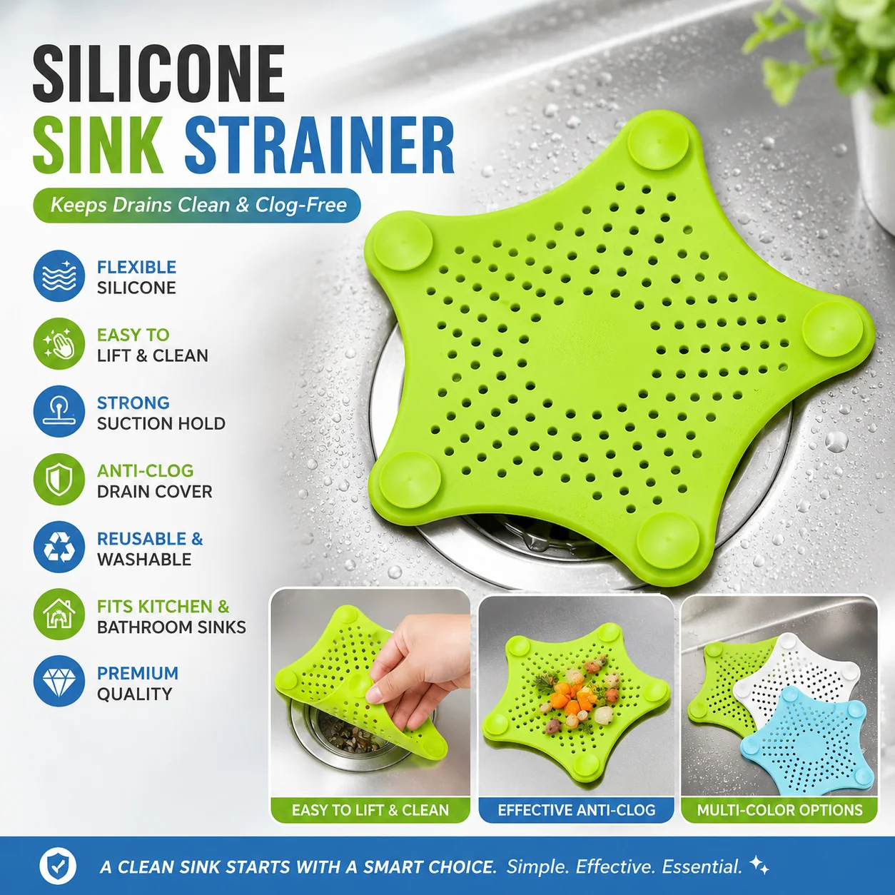 Star Silica Gel Floor Drain - 3 Pcs Set thumbnail 4