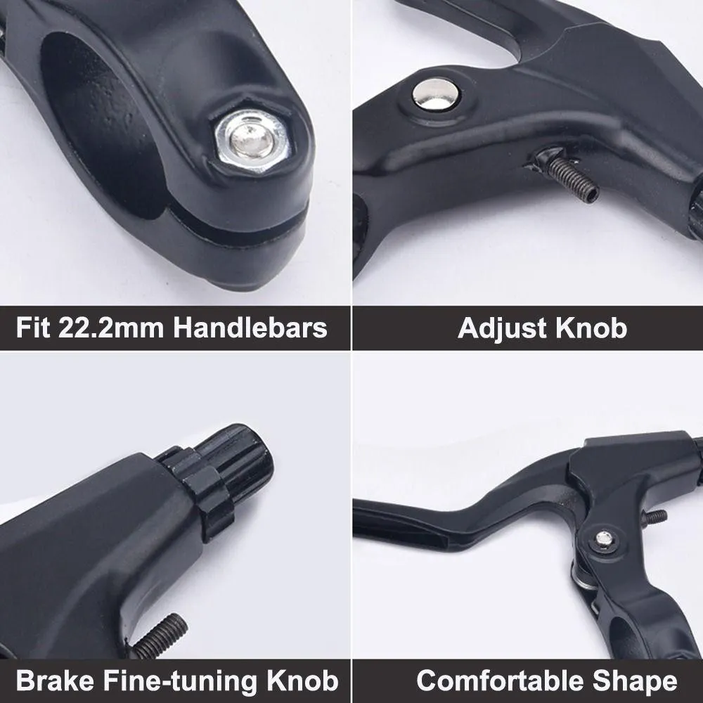 1Pairs Bicycle Brake Handle Aluminum Alloy Fit 22 2mm Handlebars Cycling Brake Levers V Brake Ultralight Universal thumbnail 2