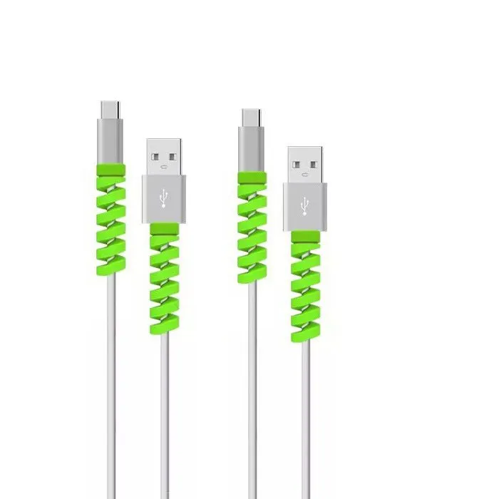 5 pcs Spiral Cable protector Data Line Silicone Bobbin winder Protective For all USB Charging earphone thumbnail 5