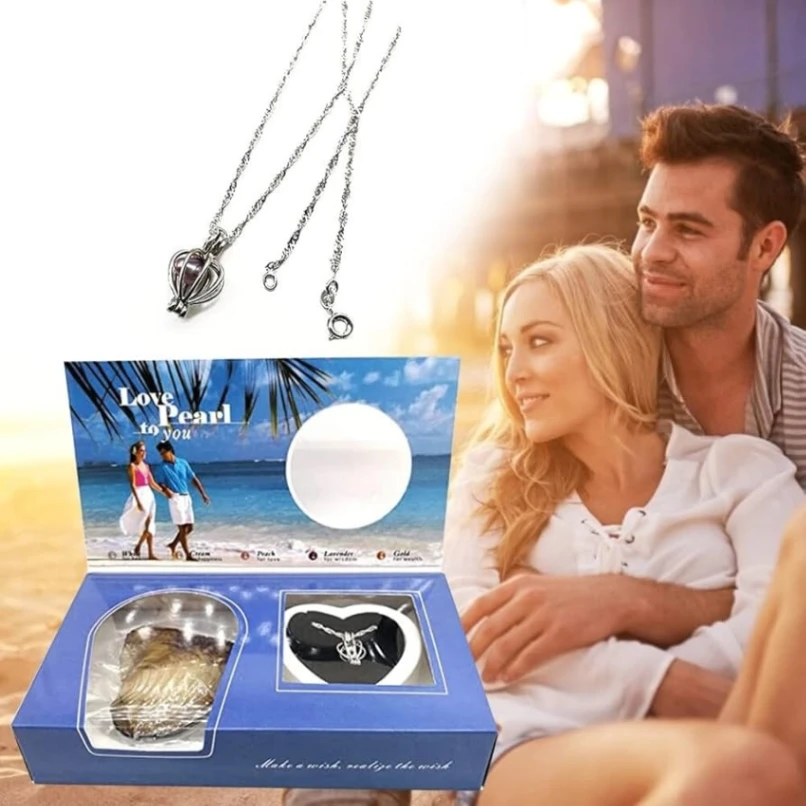 Love Wish Pearl Pendant Necklace Gift Box thumbnail 3