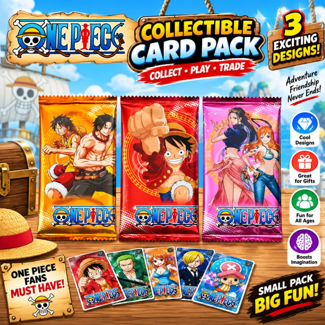 Anime TCG Card Game Chinese Version Nami Luffy Rare Collectibles Kids Gift Toy Holo Lamination thumbnail 2