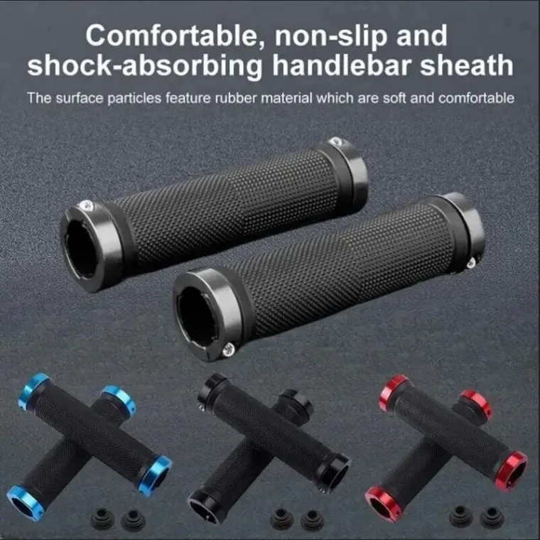 Bicycle Road Mountain Bike Handle Double Lock on Aluminium Alloy Bike Handlebar Hand Cover 1 Pair Handlebar Grips 1