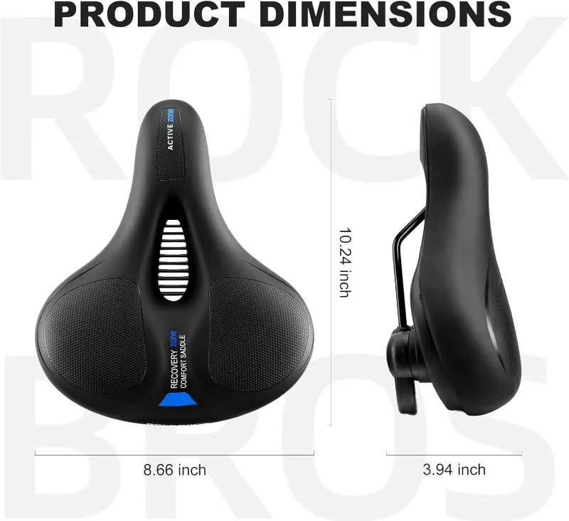Cycle Seat | Cycle seat Cushion | with Red Reflective Safety Strip Universal Memory Foam Waterproof Breathable Shock Absorbing| Cycle Saddle | Cycle Saddle seat thumbnail 4