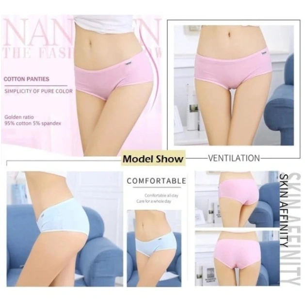 China Love Panty For Women, Women Cotton Panty Mid Waist &amp; Full Coverage 1 pcs thumbnail 3