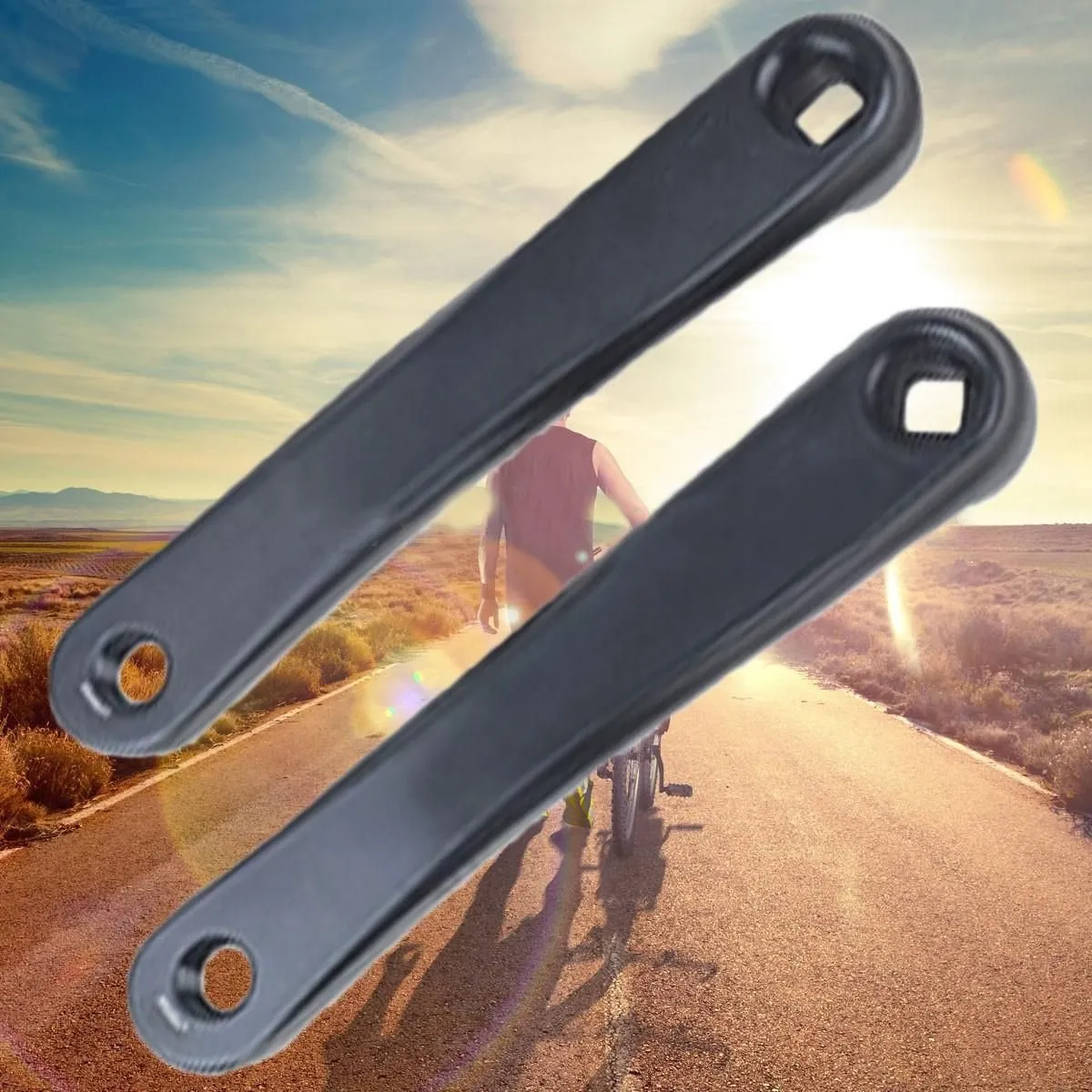 Bicycle Left Steel Pedal Crank for Mountain Bike 170 mm Black Bike thumbnail 1