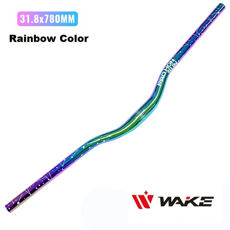 WAKE Mountain Bike U-shaped / Rainbow 55H High-curved Handlebar 31.8 *780mm Big Swallow Aluminum Alloy Handle Bicycle Accessories thumbnail 2